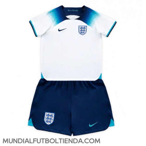 Camiseta Inglaterra Primera Equipación Replica Mundial 2022 para niños mangas cortas (+ Pantalones cortos)
